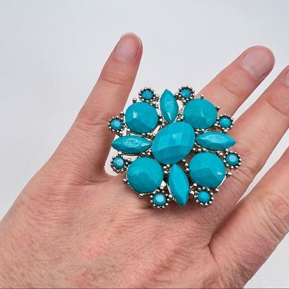 Aldo Turquoise Statement Southwest Ring size 7‎ - Picture 8 of 13